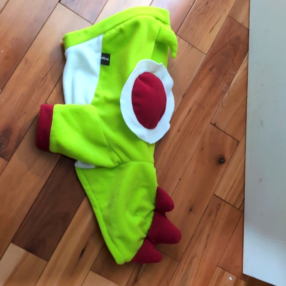 Halloween costume dog Yoshi costume